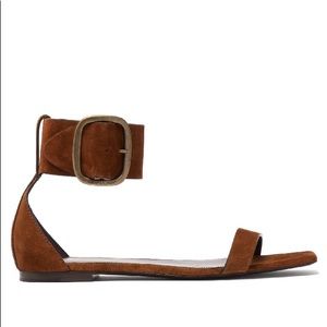 Saint Laurent Loulou Flat Buckle Sandal